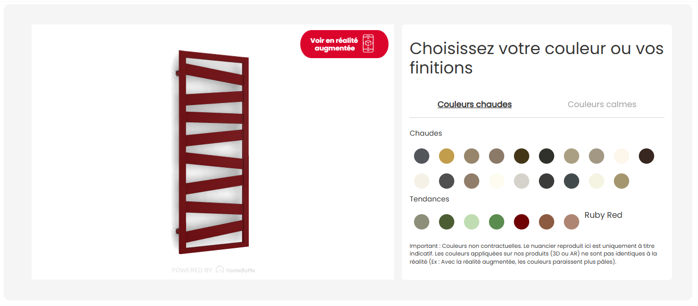 simulateur 3d sur nos pages produits