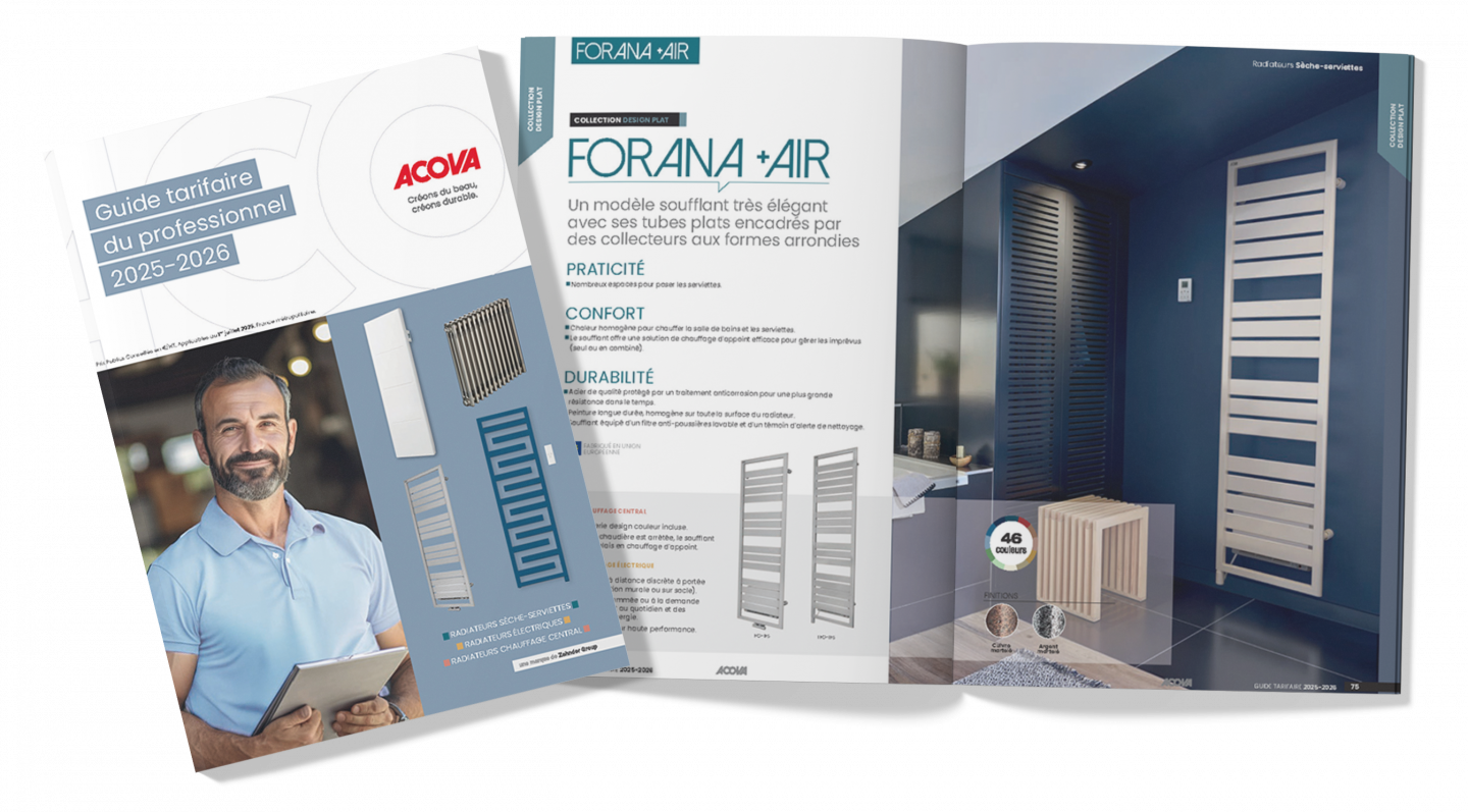 Nouveauté radiateur sèche-serviettes Forana+Air