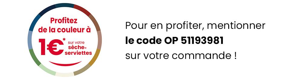 code op pour profiter de l'offre couleur
