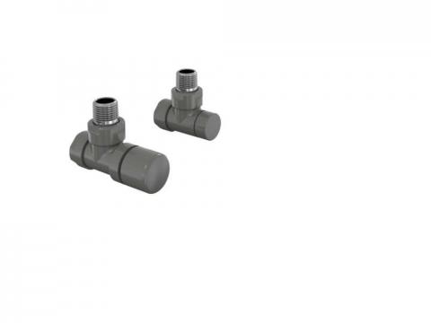 Robinetterie thermostatisable équerre 1/2'', tête manuelle - Kit B couleur | 991369_Robinetterie équerre_Kit B_Anthracite_0346_Vue droite.jpg