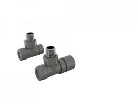 Robinetterie thermostatisable équerre 1/2'', tête manuelle - Kit B couleur | 991369_Robinetterie équerre_Kit B_Anthracite_0346_Vue gauche.jpg