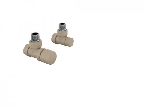 Robinetterie thermostatisable équerre 1/2'', tête manuelle - Kit B couleur | 991369_Robinetterie équerre_Kit B_Beige Quartz_0523_Vue droite.jpg