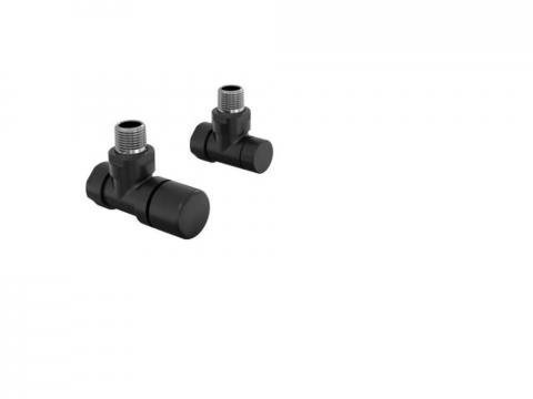 Robinetterie thermostatisable équerre 1/2'', tête manuelle - Kit B couleur | 991369_Robinetterie équerre_Kit B_Black Matt_0557_Vue droite.jpg