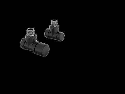 Robinetterie thermostatisable équerre 1/2'', tête manuelle - Kit B couleur | 991369_Robinetterie équerre_Kit B_Black Matt_0557_Vue droite.jpg