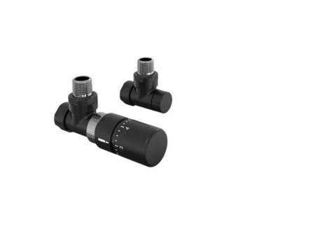 Robinetterie thermostatisable équerre 1/2'', tête manuelle - Kit B couleur | 991369_Robinetterie équerre-Tête TH_Kit B_Black Matt_0557_Vue droite.jpg