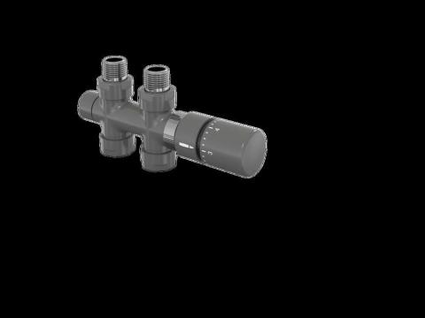 Robinetterie thermostatisable H droit réversible 1/2'', tête man. - Kit O coul | 991589-841279_Robinetterie en H droit-Tête TH_Kit O_Anthracite_0346_Vue droite.jpg