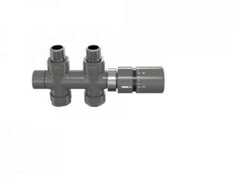Tête thermostatique TH Couleur | 991589-841279_Robinetterie en H droit-Tête TH_Kit O_Anthracite_0346_Vue face.jpg