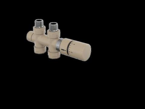 Tête thermostatique TH Couleur | 991589-841279_Robinetterie en H droit-Tête TH_Kit O_Beige Quartz_0523_Vue droite.jpg