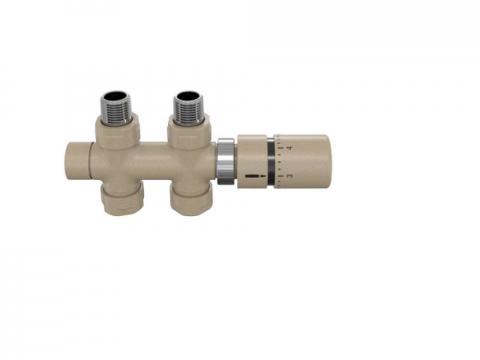 Tête thermostatique TH Couleur | 991589-841279_Robinetterie en H droit-Tête TH_Kit O_Beige Quartz_0523_Vue face.jpg