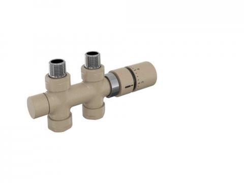 Tête thermostatique TH Couleur | 991589-841279_Robinetterie en H droit-Tête TH_Kit O_Beige Quartz_0523_Vue gauche.jpg