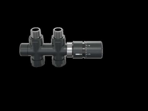 Tête thermostatique TH Couleur | 991589-841279_Robinetterie en H droit-Tête TH_Kit O_Black Quartz_0550_Vue face.jpg