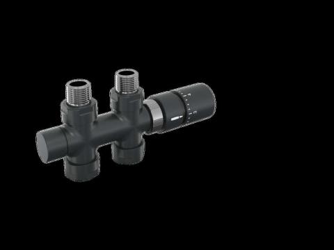 Tête thermostatique TH Couleur | 991589-841279_Robinetterie en H droit-Tête TH_Kit O_Black Quartz_0550_Vue gauche.jpg