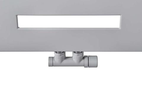 Robinetterie thermostatisable H coudé 1/2'', tête man. droite - Kit P blanc | 991591_Robinetterie en H équerre sur Karéna Spa_Tête à droite_Kit P-SV_Blanc RAL 9016.jpg