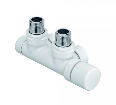 Robinetterie thermostatisable H coudé 1/2'', tête man. droite - Kit P blanc | 991591.jpg