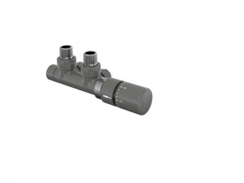 Robinetterie thermostatisable H coudé 1/2'', tête man. droite - Kit P couleur | 991599-841279_Robinetterie en H équerre-Tête TH_Tête à droite_Kit P_Anthracite_0346_Vue droite.jpg