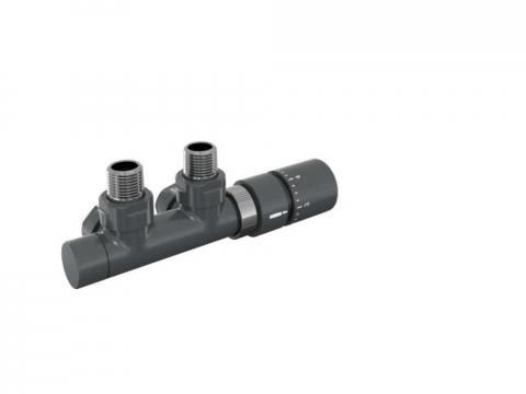 Robinetterie thermostatisable H coudé 1/2'', tête man. droite - Kit P couleur | 991599-841279_Robinetterie en H équerre-Tête TH_Tête à droite_Kit P_Volcanic_0336_Vue gauche.jpg