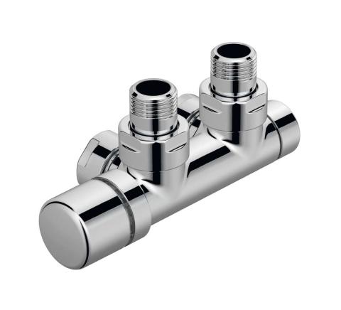 Robinetterie thermostatisable H coudé 1/2'', tête man. gauche - Kit Q chromé | 991608.jpg