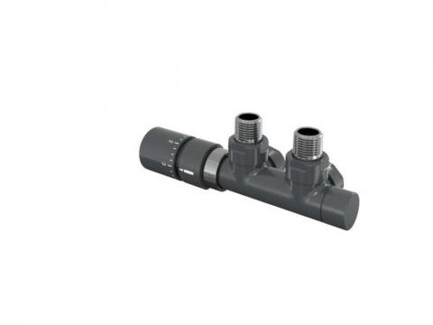 Robinetterie thermostatisable H coudé 1/2'', tête man. gauche - Kit Q couleur | 991609-841279_Robinetterie en H équerre-Tête TH_Tête à gauche_Kit Q_Volcanic_0336_Vue droite.jpg