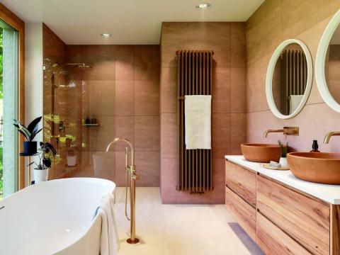 Barre p-serv L412 VUELTA (SPA) 10él blan | ACOVA_VUELTA-SPA_Barre-couleur_Terracotta_Millieu-Bathroom-WithTowel_Front.jpg