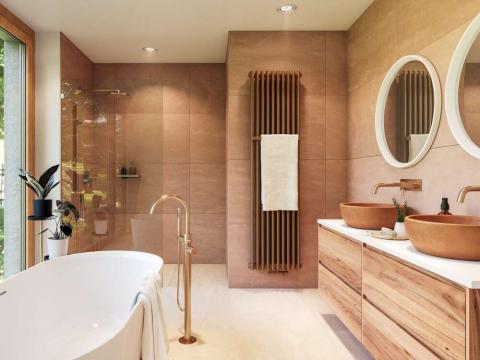 Barre p-serv L412 VUELTA (SPA) 10él blan | ACOVA_VUELTA-SPA_Barre-couleur_Terracotta_Millieu-Bathroom-WithTowel_Front.jpg