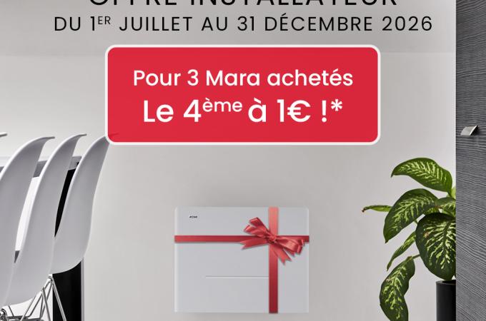 Offre spéciale Acova radiateur électrique Mara : Jamais trois sans quatre ! affiche