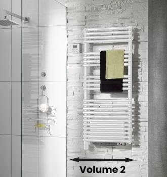 Photo d'ambiance : Radiateur sèche-serviettes à proximité de la douche