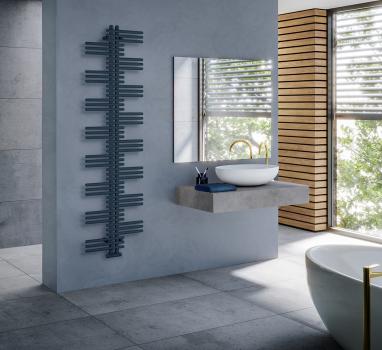 Photo d'ambiance radiateur sèche-serviettes Acova Manava symétrique