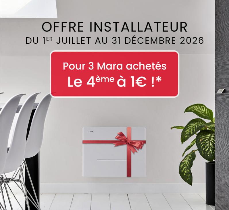 Offre spéciale Acova radiateur électrique Mara : Jamais trois sans quatre ! affiche