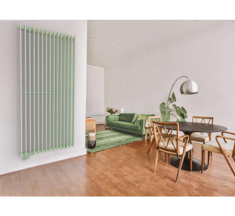 Clarian vertical simple - RX  | Acova_rad_Clarian_RX_vertical_EC_E1180_50_15EL_HY_TYP-B_PastelGreen_amb_BD.jpg