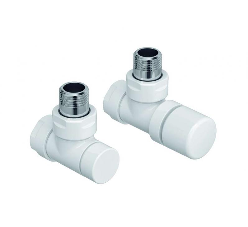 Robinetterie thermostatisable équerre 1/2'', tête manuelle - Kit B blanc | 991361.jpg