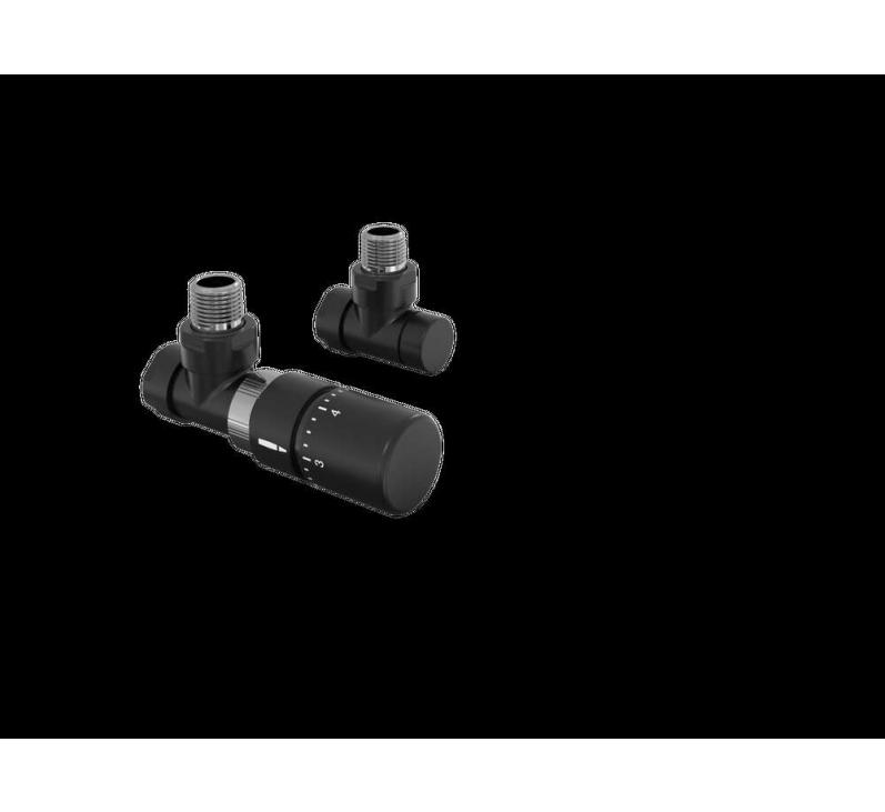 Robinetterie thermostatisable équerre 1/2'', tête manuelle - Kit B couleur | 991369-841279_Robinetterie équerre-Tête TH_Kit B_Black Matt_0557_Vue droite.jpg