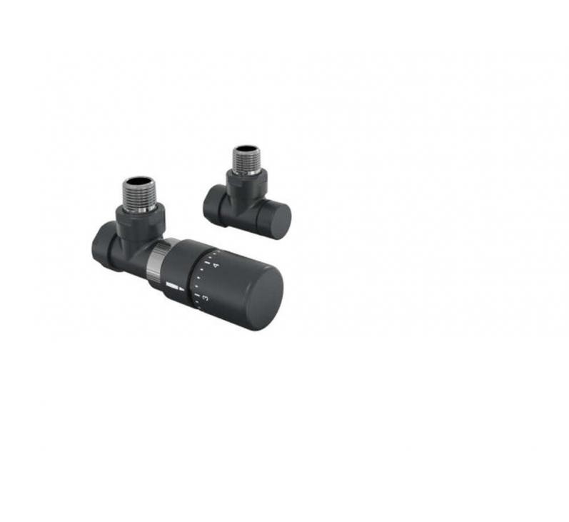 Robinetterie thermostatisable équerre 1/2'', tête manuelle - Kit B couleur | 991369-841279_Robinetterie équerre-Tête TH_Kit B_Black Quartz_0550_Vue droite.jpg