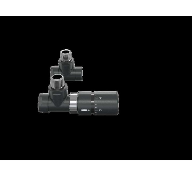 Tête thermostatique TH Couleur | 991369-841279_Robinetterie équerre-Tête TH_Kit B_Black Quartz_0550_Vue face.jpg