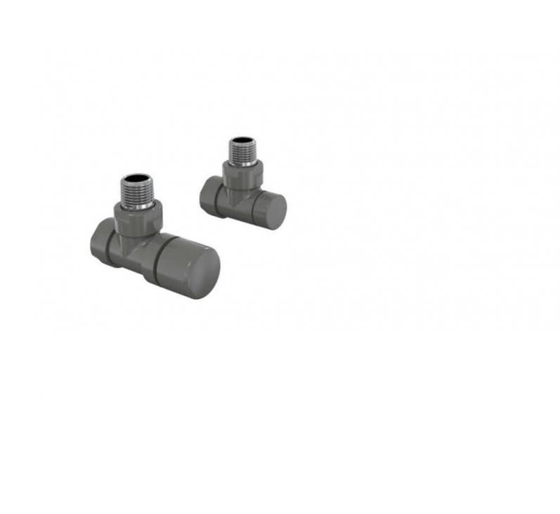 Robinetterie thermostatisable équerre 1/2'', tête manuelle - Kit B couleur | 991369_Robinetterie équerre_Kit B_Anthracite_0346_Vue droite.jpg