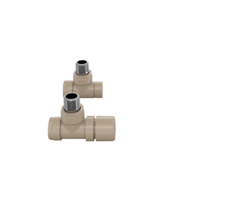 Robinetterie thermostatisable équerre 1/2'', tête manuelle - Kit B couleur | 991369_Robinetterie équerre_Kit B_Beige Quartz_0523_Vue face.jpg