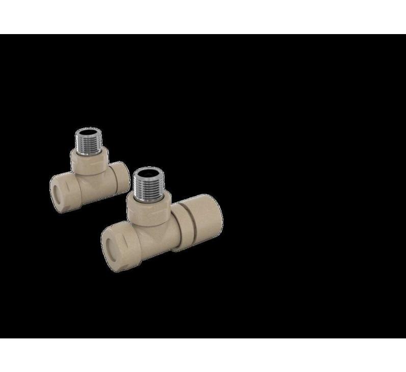 Robinetterie thermostatisable équerre 1/2'', tête manuelle - Kit B couleur | 991369_Robinetterie équerre_Kit B_Beige Quartz_0523_Vue gauche.jpg