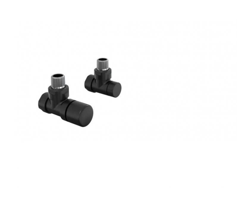 Robinetterie thermostatisable équerre 1/2'', tête manuelle - Kit B couleur | 991369_Robinetterie équerre_Kit B_Black Matt_0557_Vue droite.jpg