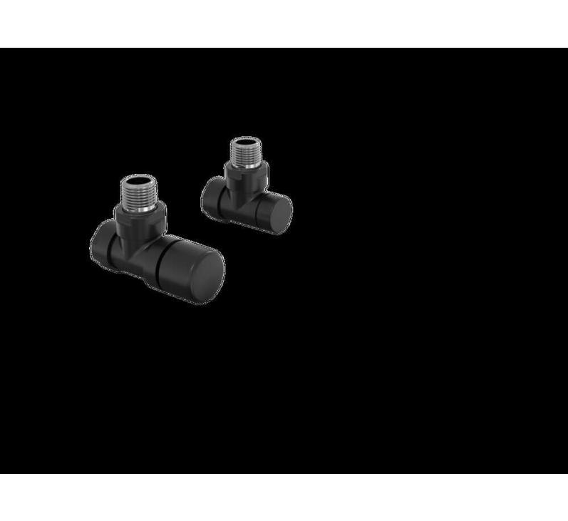 Robinetterie thermostatisable équerre 1/2'', tête manuelle - Kit B couleur | 991369_Robinetterie équerre_Kit B_Black Matt_0557_Vue droite.jpg