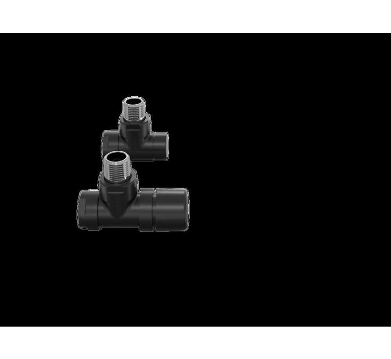 Robinetterie thermostatisable équerre 1/2'', tête manuelle - Kit B couleur | 991369_Robinetterie équerre_Kit B_Black Matt_0557_Vue face.jpg