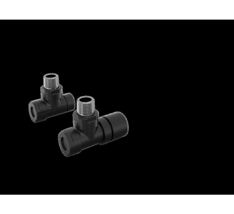 Robinetterie thermostatisable équerre 1/2'', tête manuelle - Kit B couleur | 991369_Robinetterie équerre_Kit B_Black Matt_0557_Vue gauche.jpg
