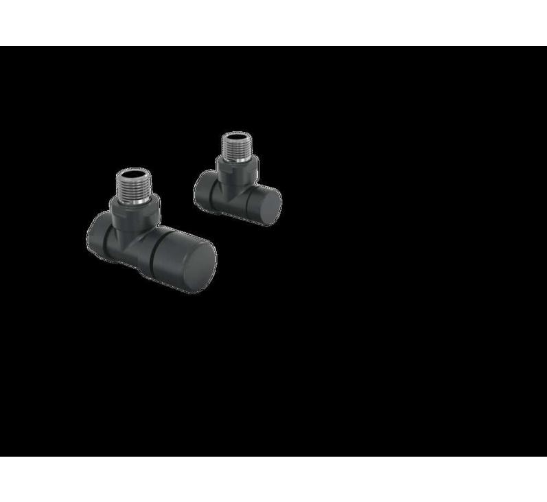 Robinetterie thermostatisable équerre 1/2'', tête manuelle - Kit B couleur | 991369_Robinetterie équerre_Kit B_Black Quartz_0550_Vue droite.jpg