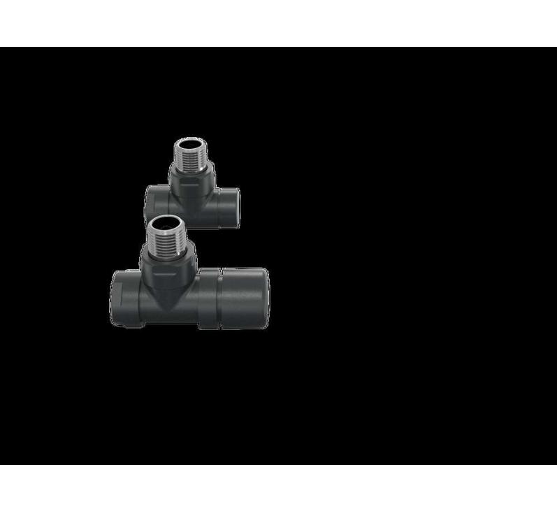 Robinetterie thermostatisable équerre 1/2'', tête manuelle - Kit B couleur | 991369_Robinetterie équerre_Kit B_Black Quartz_0550_Vue face.jpg