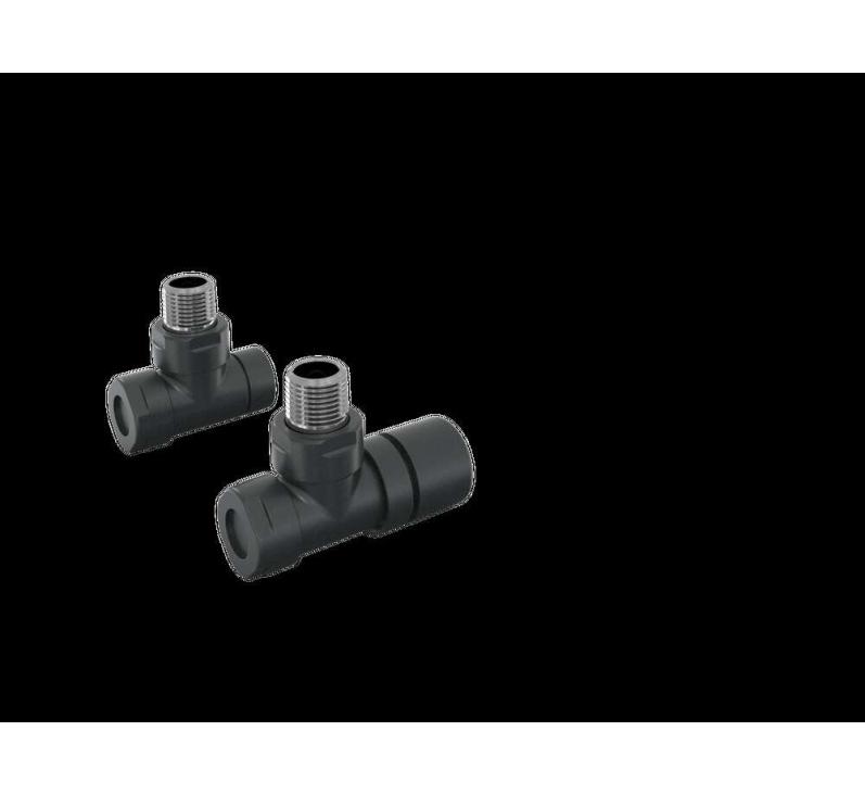 Robinetterie thermostatisable équerre 1/2'', tête manuelle - Kit B couleur | 991369_Robinetterie équerre_Kit B_Black Quartz_0550_Vue gauche.jpg