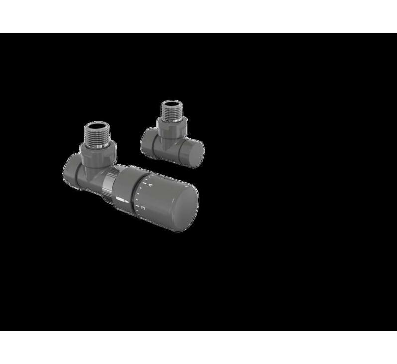 Robinetterie thermostatisable équerre 1/2'', tête manuelle - Kit B couleur | 991369_Robinetterie équerre-Tête TH_Kit B_Anthracite_0346_Vue droite.jpg