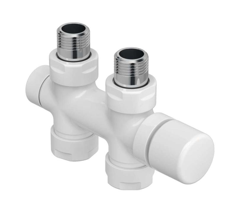 Robinetterie thermostatisable H droit réversible 1/2'', tête man. - Kit O blanc | 991581.jpg