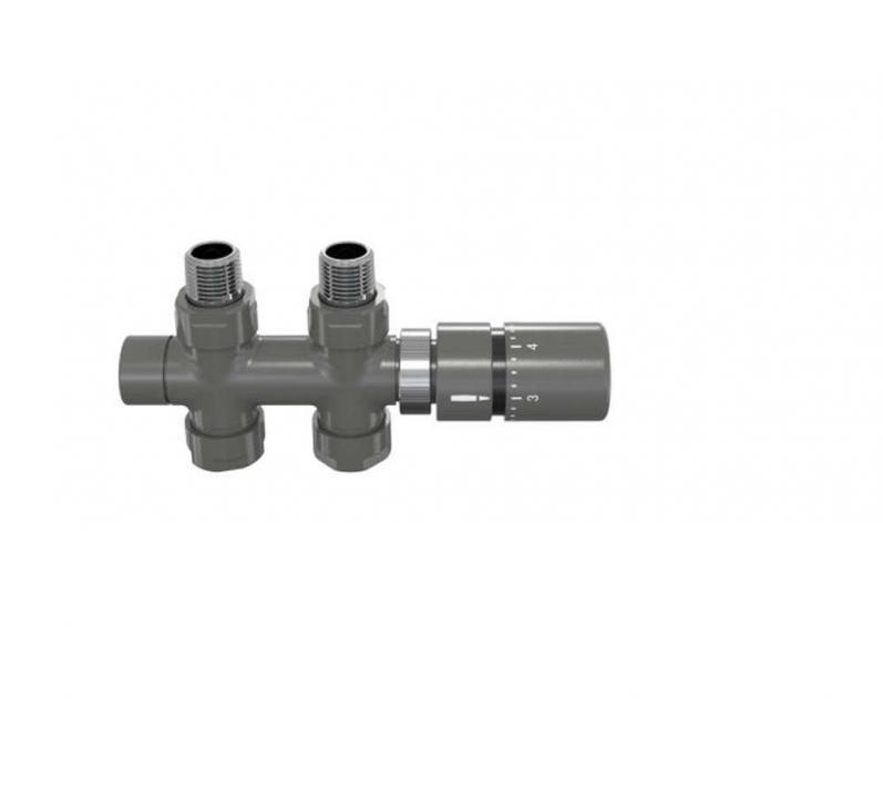 Robinetterie thermostatisable H droit réversible 1/2'', tête man. - Kit O coul | 991589-841279_Robinetterie en H droit-Tête TH_Kit O_Anthracite_0346_Vue face.jpg