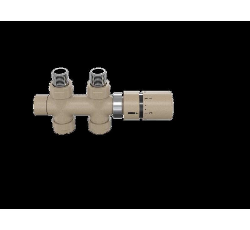 Tête thermostatique TH Couleur | 991589-841279_Robinetterie en H droit-Tête TH_Kit O_Beige Quartz_0523_Vue face.jpg