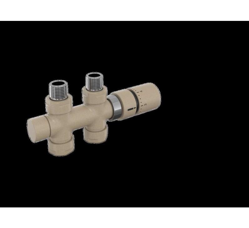 Tête thermostatique TH Couleur | 991589-841279_Robinetterie en H droit-Tête TH_Kit O_Beige Quartz_0523_Vue gauche.jpg