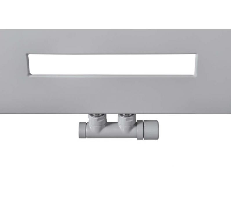 Robinetterie thermostatisable H coudé 1/2'', tête man. droite - Kit P blanc | 991591_Robinetterie en H équerre sur Karéna Spa_Tête à droite_Kit P-SV_Blanc RAL 9016.jpg