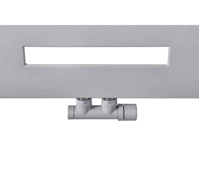 Robinetterie thermostatisable H coudé 1/2'', tête man. droite - Kit P blanc | 991591_Robinetterie en H équerre sur Karéna Spa_Tête à droite_Kit P-SV_Blanc RAL 9016.jpg